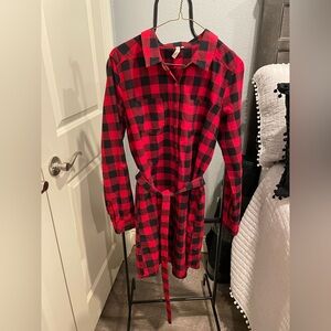 Buffalo plaid dress